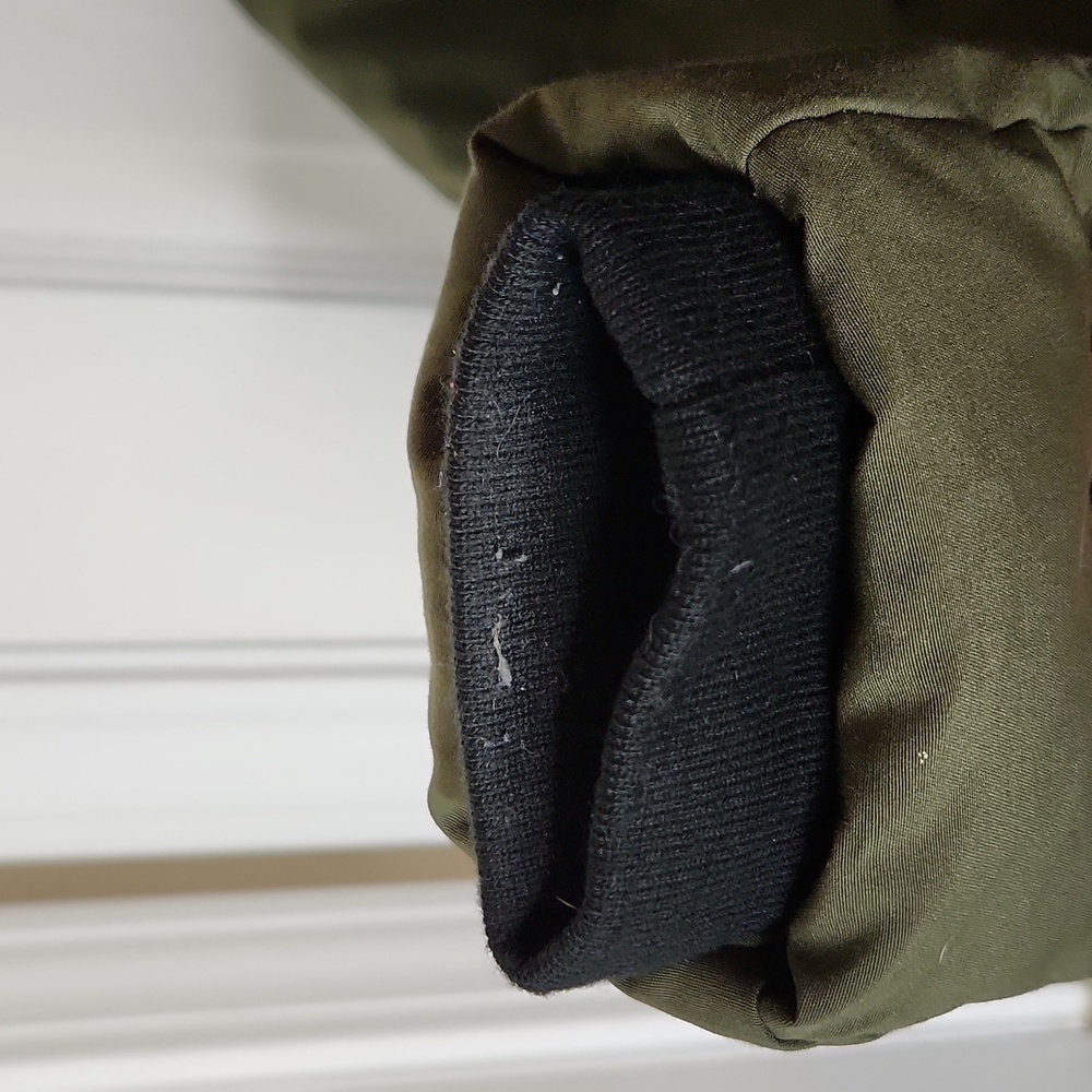 Lauren Ralph Lauren down puffer jacket army green midlength Small - Picture 6 of 12